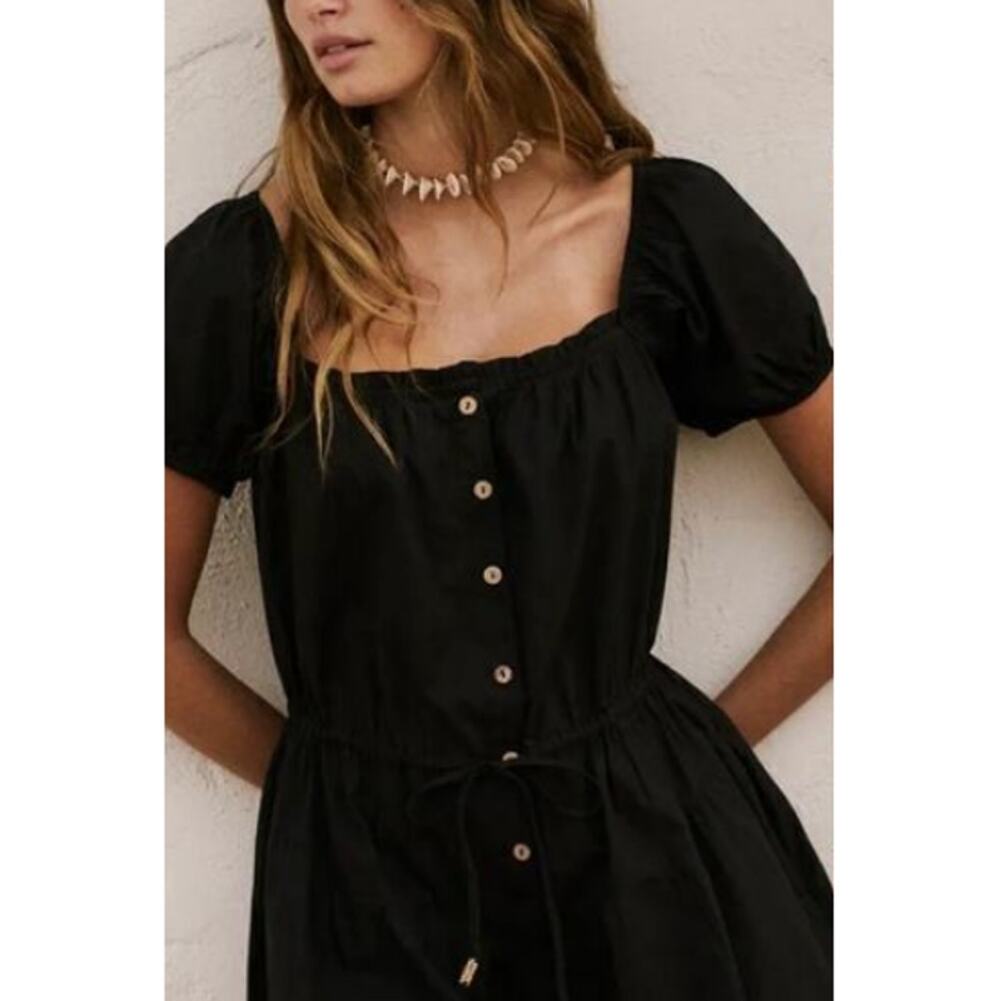 Anthropologie by Free People Women's Black A Sight For Sore Eyes Romper Size M